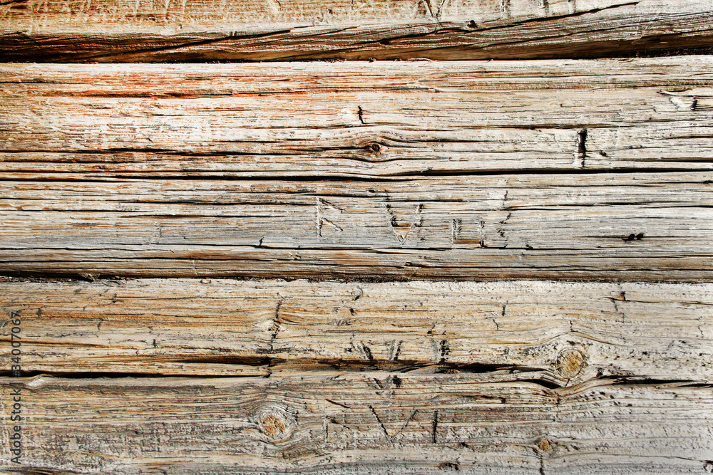 Log wall. Log wall.