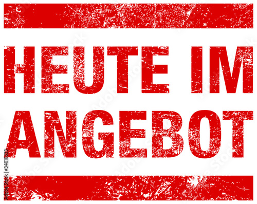 Stempel "HEUTE IM ANGEBOT" Rot