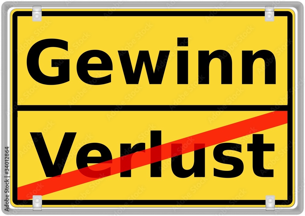 Fototapeta premium Gewinn vs. Verlust