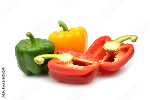 Fresh colorful paprika isolated