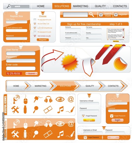 Web Design Element Frame Template