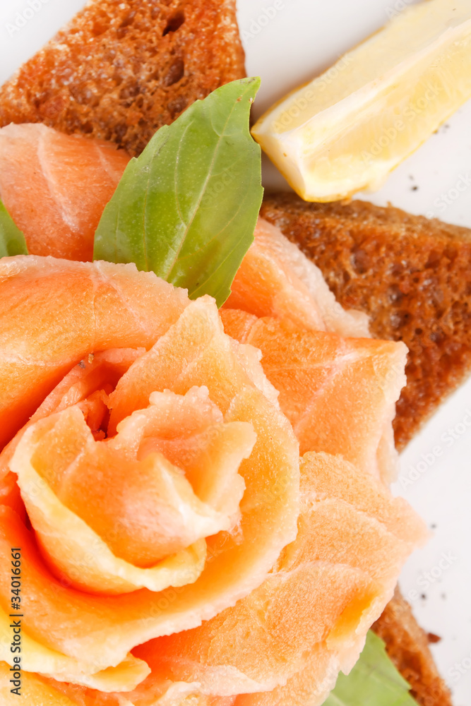flower from smoked salmon flower from smoked salmon