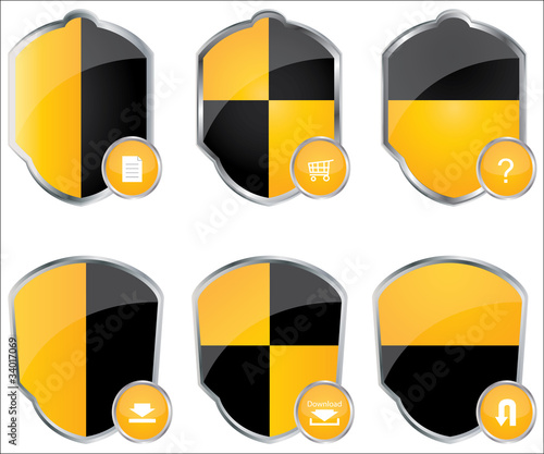 Set of vector shields