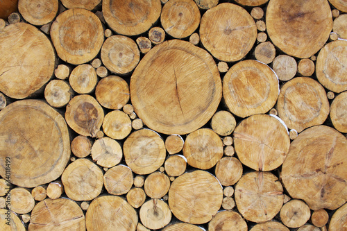 Stacked Logs Background #34018499