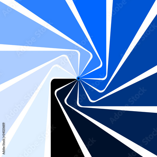 Muster Spirale blau