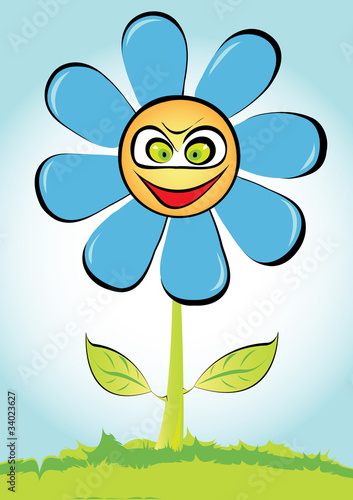 crazy cartoon flower