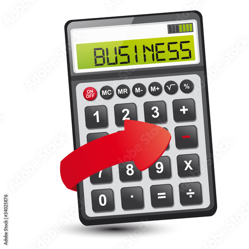 calculatrice et mot business