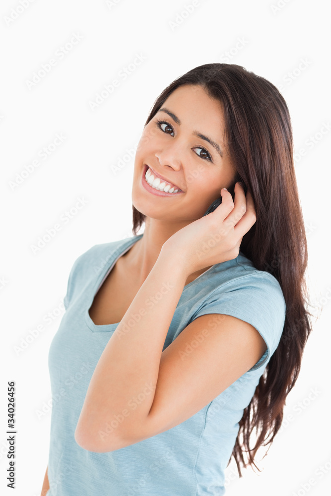 Fototapeta premium Good looking woman on the phone