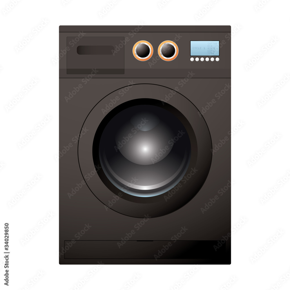 Fototapeta premium Black washing machine