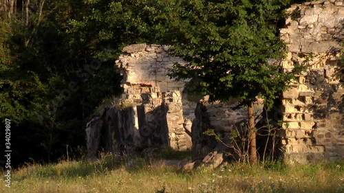 The ruins in the mountains in the North Caucasus
