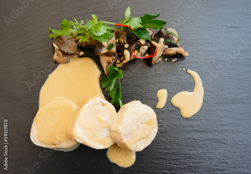 Photography Chicken fillet cooked in asian way