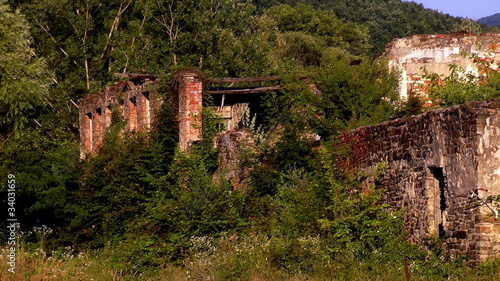 The ruins in the mountains in the North Caucasus