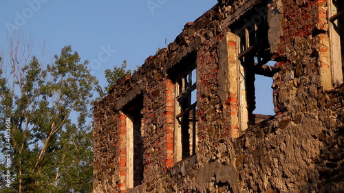 The ruins in the mountains in the North Caucasus