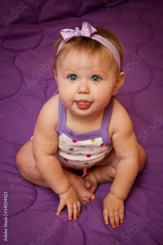 Baby Girl on Purple