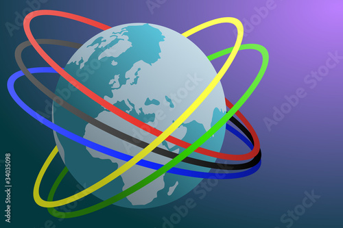 EARTH IN OLYMPIC RINGS