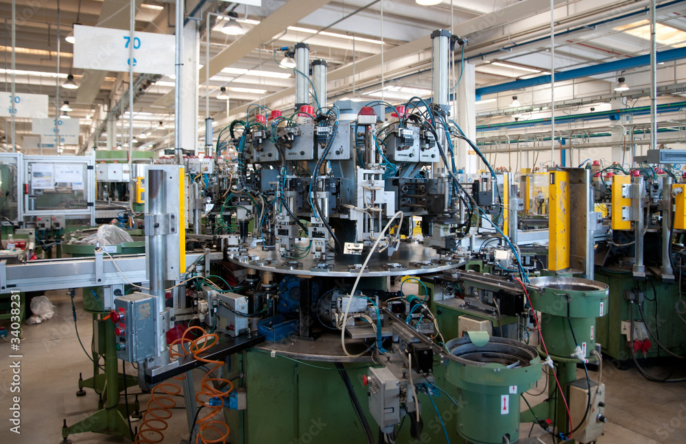 Modern automated factory plant