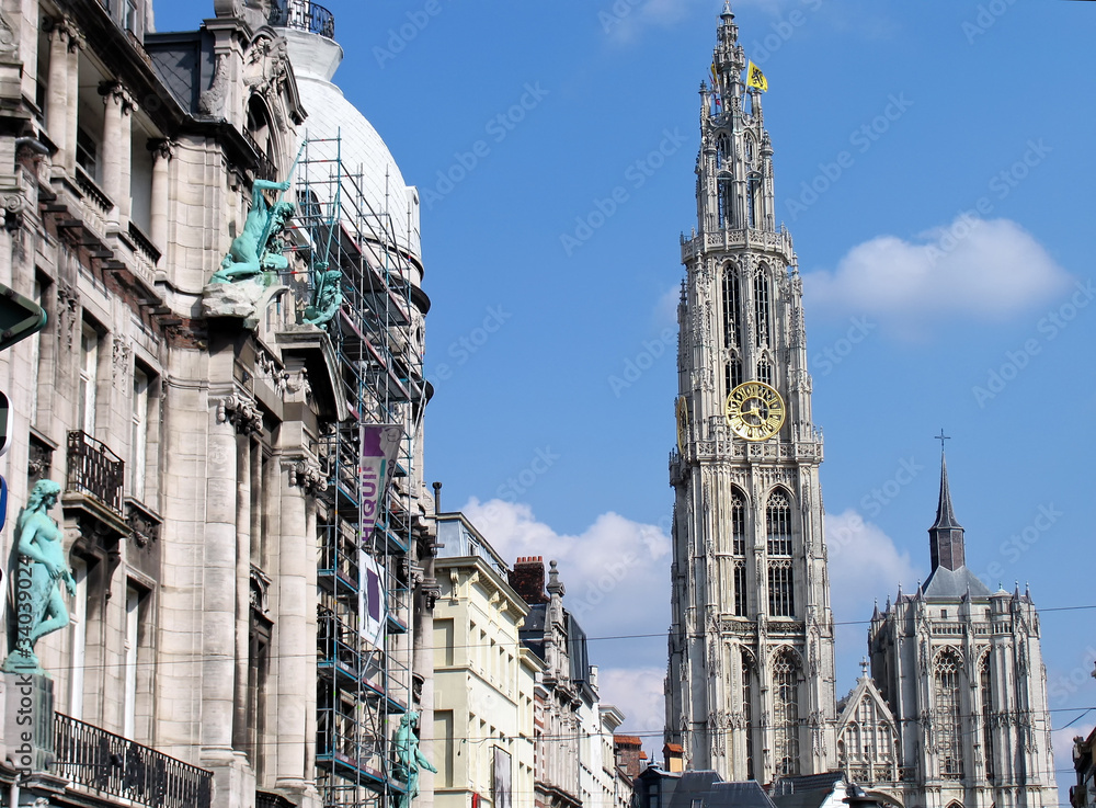 Fototapeta premium Street view of Ghent, Belgium.