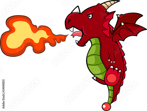 illustration Dragon fire vector file