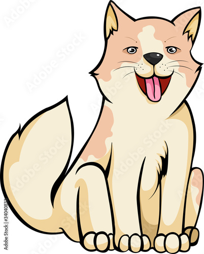 illustration fox smile vector