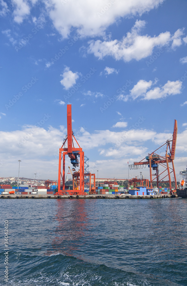 Industrial port of Istanbul, Turkey.