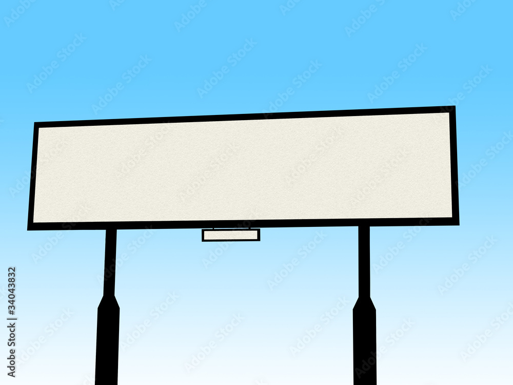 Obraz premium Billboard em fundo azul