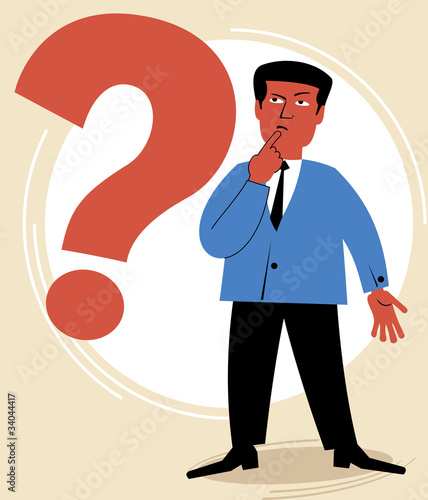 man pondered the question