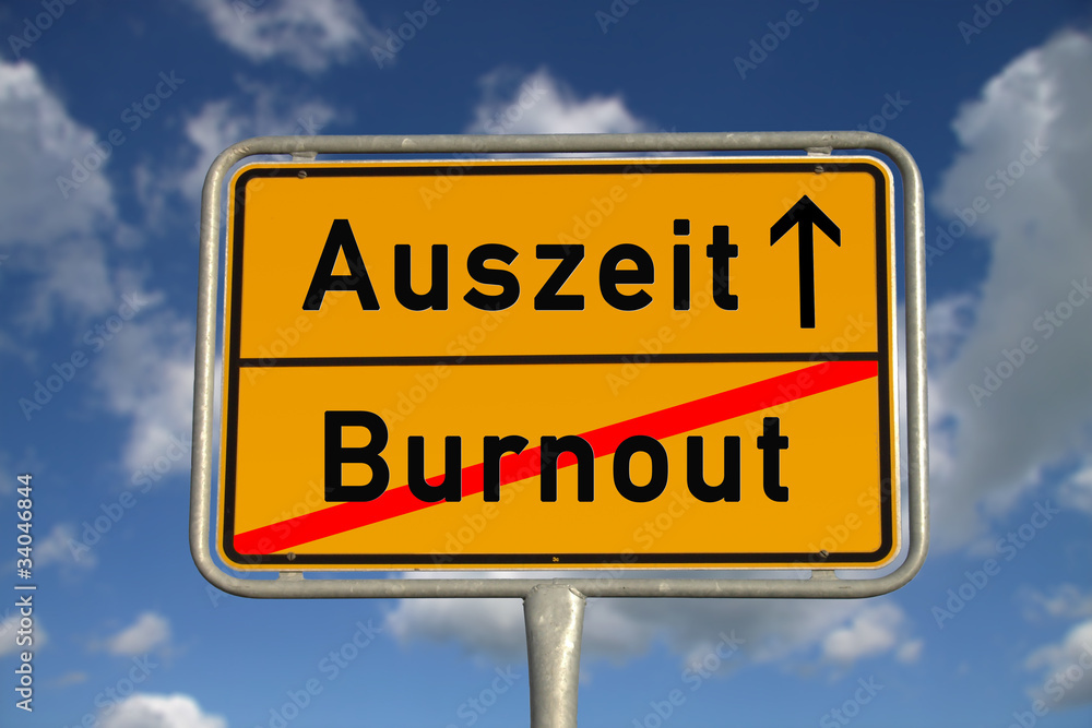 Deutsches Ortsschild Burnout Auszeit Deutsches Ortsschild Burnout Auszeit