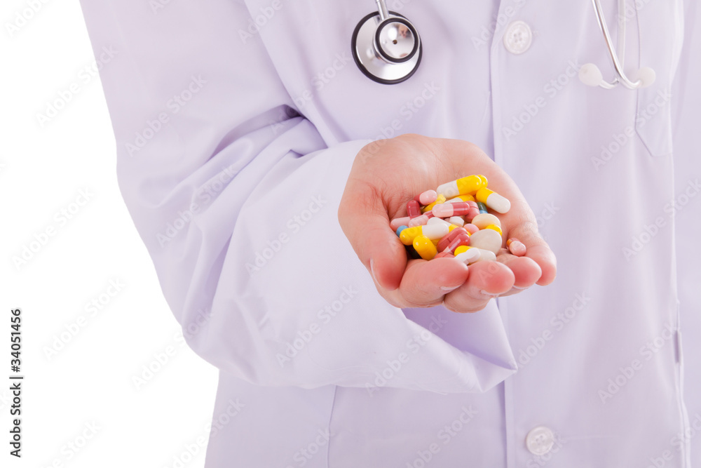 Tabletten in der Hand Tabletten in der Hand