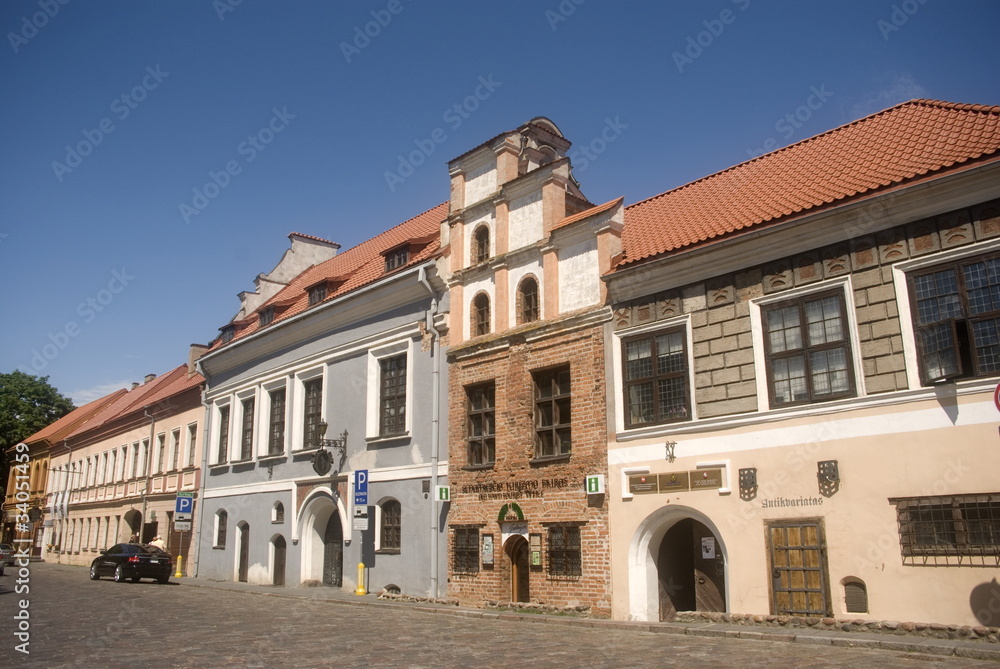 Old town scene, Kaunas, Lithuania