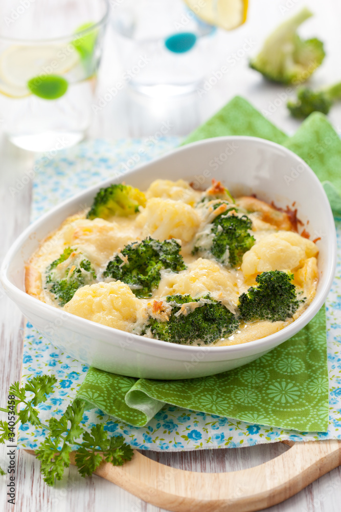 broccoli and cauliflower gratin broccoli and cauliflower gratin