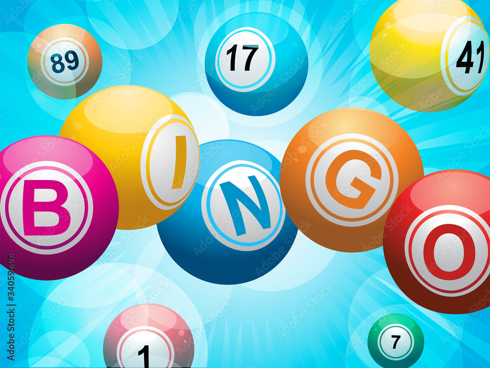 Fototapeta premium bingo ball starburst tło