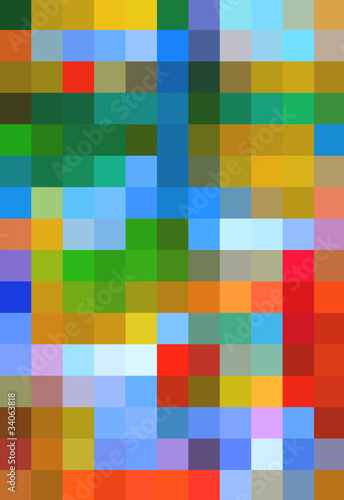 multicolored pixels