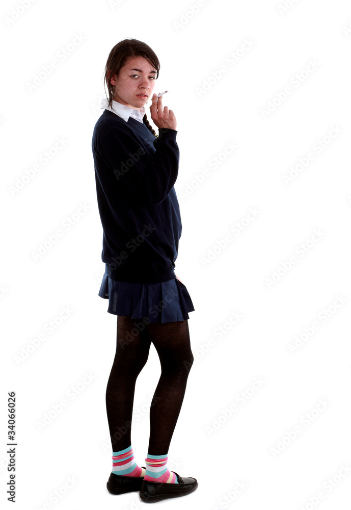 Smoking school girl Smoking school girl