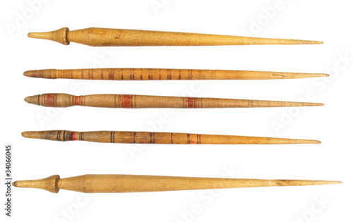 set of wooden spindle 3