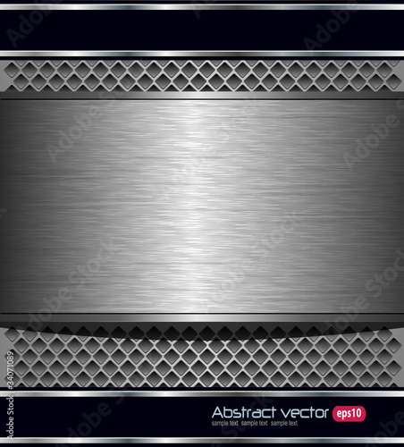 Abstract background with metallic banner.