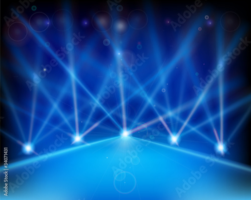 Laser effect of Stage. Vector illustration.