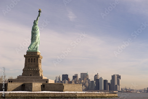 Statue of Liberty and Manhattan  New York