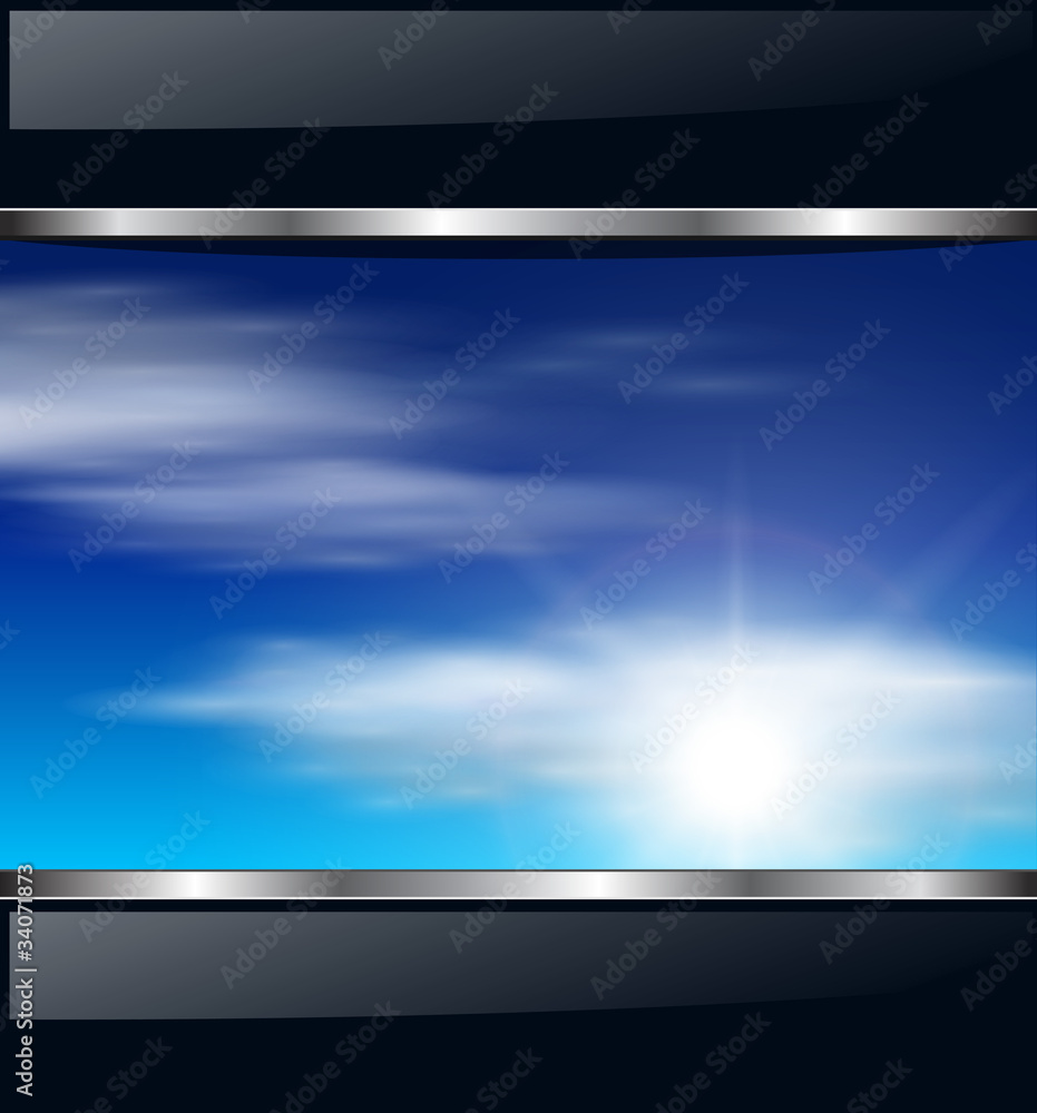 Naklejka premium Abstract background with blue sky.