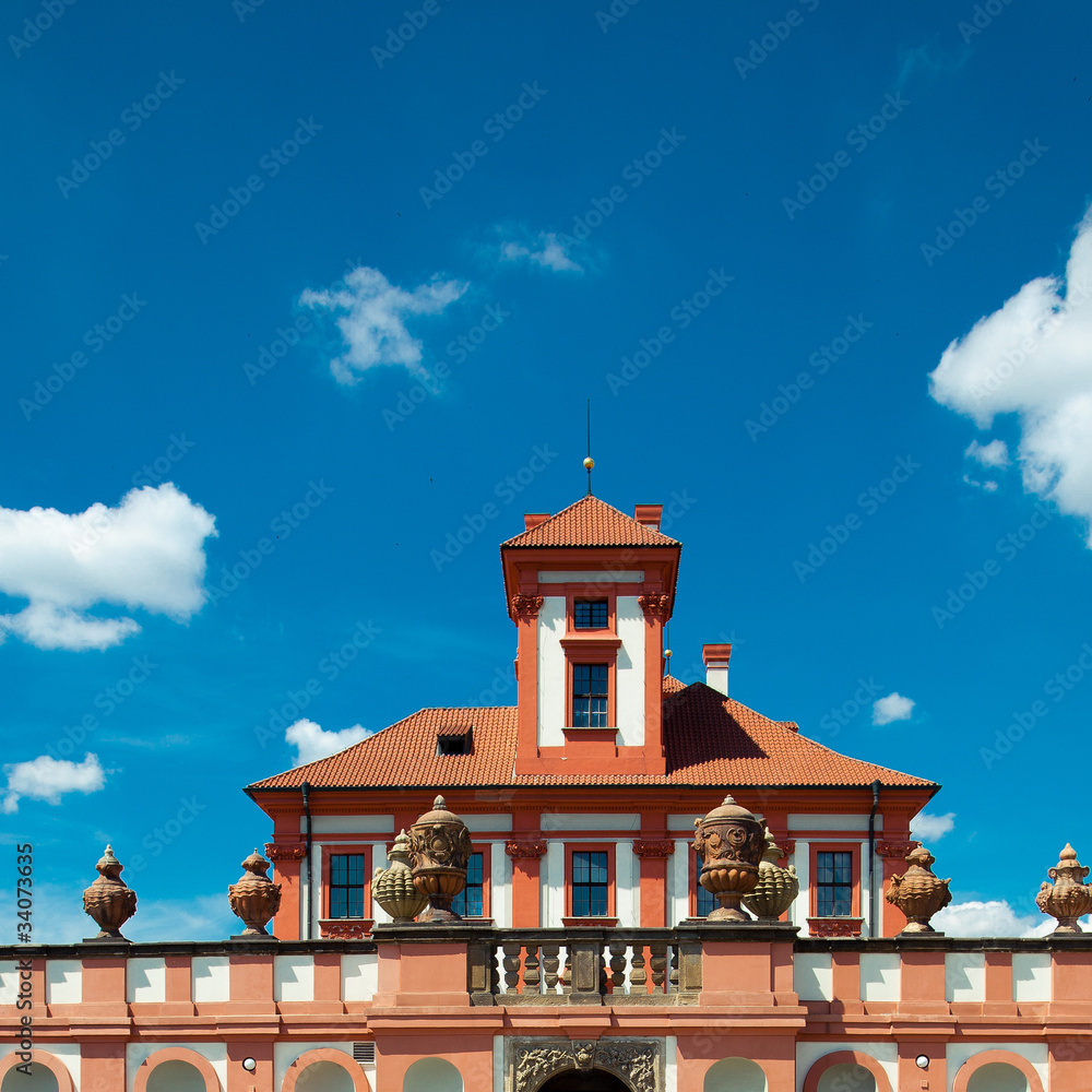 Troja castle in Prague against the blue sky Troja castle in Prague against the blue sky