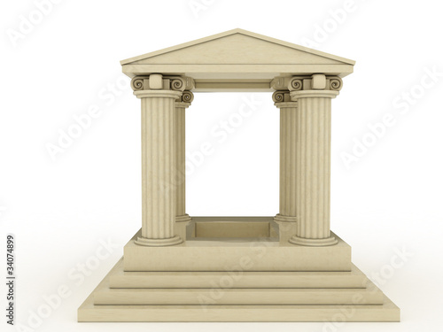 Antique house with marble columns and steps №1