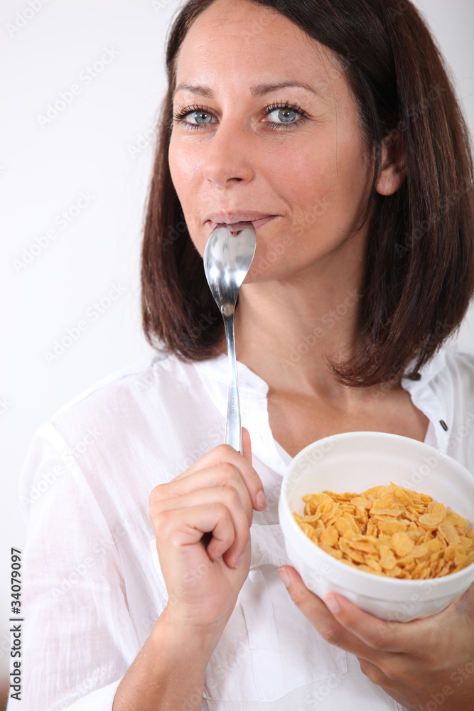 portrait of a woman at breakfast portrait of a woman at breakfast