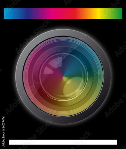 camera lens with spectrum effect