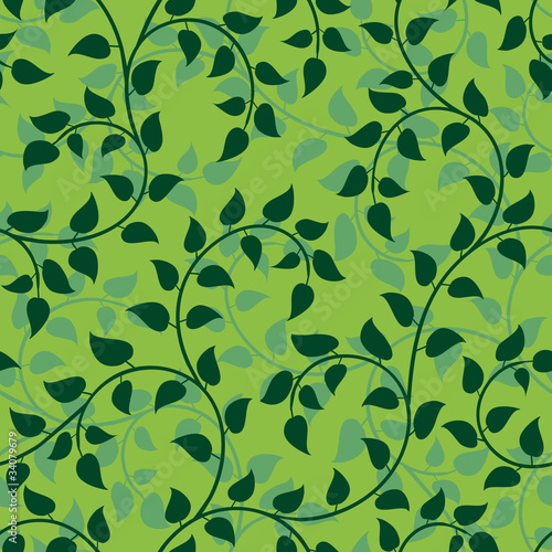 floral liana leaves abstract seamless background texture pattern