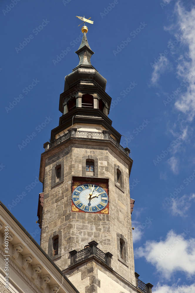 Clock tower of the Town Hall - Goerlitz, Germany