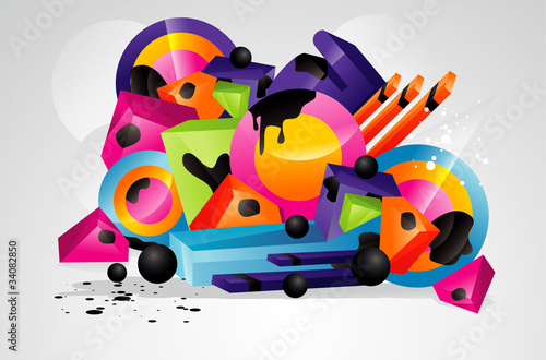 composicion abstracta en vector
