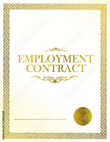 Employment Contract business concept illustration