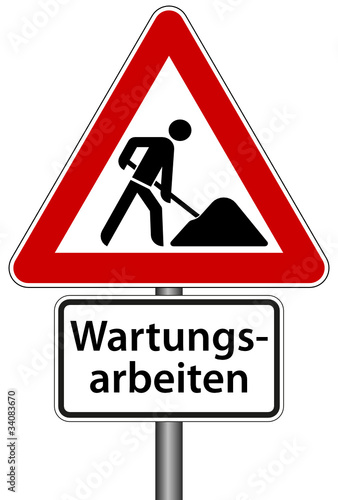 Wartungsarbeiten Schild Baustelle Webseiter Reparatur