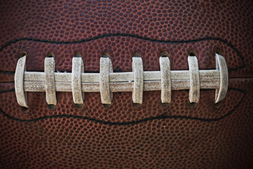 American Football Laces Close up Macro photo