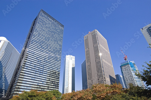 秋の新宿高層ビル群 © paylessimages