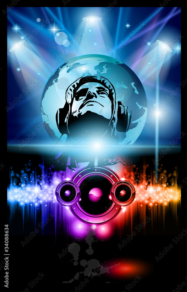 Obraz premium Alternative Discoteque Music Flyer